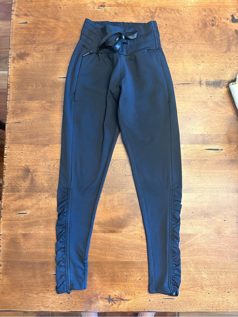Jo & Jax Dance Ruched Leg Black Joggers / Pants Girls Youth Medium 8-10